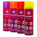 Tinta Spray Fluorescente Luminoso Fosca Colorart 300ml Todas As Cores