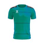 Camisa Jogo - Azul celeste com detalhe de listra no peito 