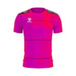 Camisa Jogo - Rosa celeste com detalhe de listra no peito 