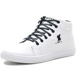 Tênis Masculino Botinha Cano Alto Sneaker Branco