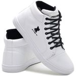 Tênis Masculino Botinha Cano Alto Sneaker Branco