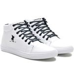 Tênis Masculino Botinha Cano Alto Sneaker Branco