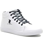 Tênis Masculino Botinha Cano Alto Sneaker Branco