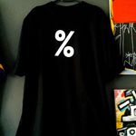 Camiseta Preta Porcentagem Branca MC IG MNNEI%
