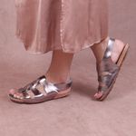 Rasteira Beatrice Velcro Inox