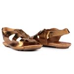 Rasteira Beatrice Velcro Bronze 