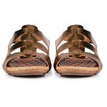 Rasteira Beatrice Velcro Bronze 