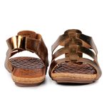 Rasteira Beatrice Velcro Bronze 