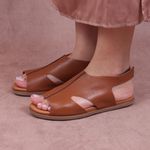 Sandália Comfy Roma Velcro Toast 