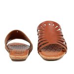 Rasteira Beatrice Orcade Comfy Tiras Caramelo Escuro
