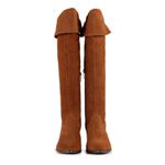 Bota Simona Cano Longo Camurça Caramelo