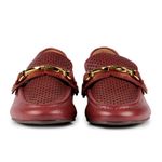 Mocassim Loafer Capri Couro Bordô