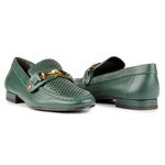 Mocassim Loafer Capri Couro Musgo