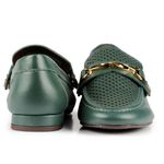 Mocassim Loafer Capri Couro Musgo