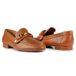 Mocassim Loafer Capri Couro Toast