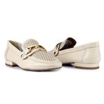 Mocassim Loafer Capri Couro Panacota