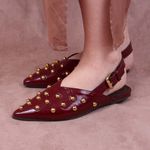 Sapatilha Florença Studs Bordô