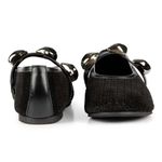 Sapatilha Ballet Flat Paris Camurça Preto