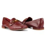 Mocassim Loafer Rebecca Bridão Bordô