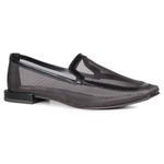 Mocassim Loafer Rebeca Tela Preta