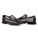 Mocassim Loafer Rebeca Tela Preta