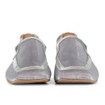 Mocassim Loafer Rebecca Tela Prata