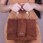 Bolsa Orcade Camurça Caramelo