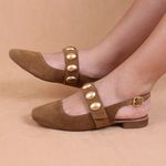 Sapatilha Dorothy Orcade Metais Caramelo