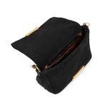 Bolsa Média Orcade Camurça Matelassê Preta