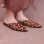 Mule Florença Animal Print Caramelo
