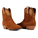 Bota Amber Western Camurça Caramelo