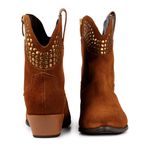 Bota Amber Western Camurça Caramelo