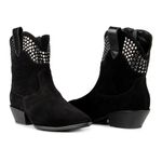 Bota Amber Western Camurça Preta