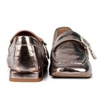 Mocassim Loafer Rebecca Metalizado Inox