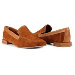 Mocassim Loafer Rebecca Camurça Caramelo