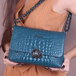 Bolsa Orcade Verniz Esmeralda