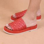 Sandália Slide Firenze Orcade Dark Tomato
