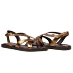 Rasteira Marbella Orcade Tiras Bronze