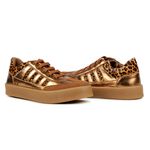Tênis Miami Orcade Animal Print Dourado