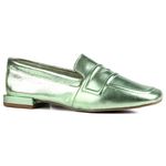 Mocassim Loafer Rebecca Orcade Frequência Metalizado Menta