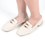Mocassim Loafer Rebecca Snake Bambu Osso