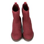 Bota Aurora Cano Curto Knit Bordô