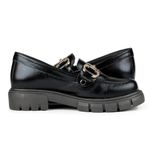 Loafer Naty Orcade Metalizado Preto