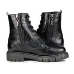 Coturno Naty Orcade Croco Preto