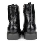 Coturno Naty Orcade Croco Preto