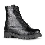 Coturno Naty Orcade Croco Preto