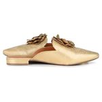 Mule Pietra Orcade Flor Baby Metal Dourado