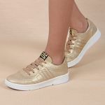Tênis Bali Orcade Baby Metal Dourado