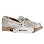 Mocassim Loafer Vittoria Orcade Baby Metal Prata