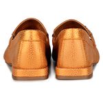 Mocassim Loafer Rebecca Orcade Strass Baby Metal Laranja